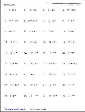 Integers Worksheets with Answers with 11 Best Projects to Try Images On Pinterest