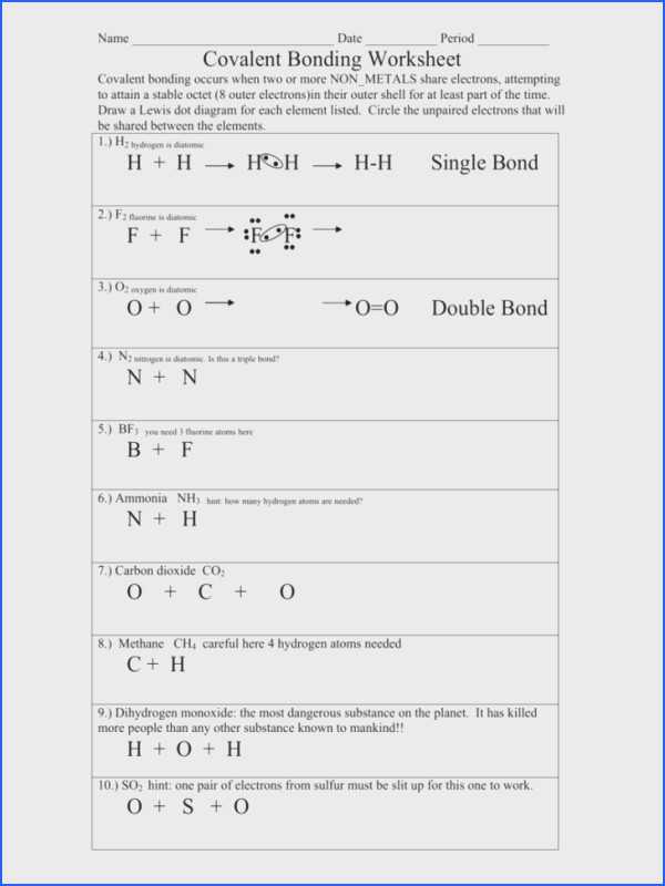 Ionic and Covalent Bonding Worksheet Answer Key and Bonding Basics Ionic Bonds Worksheet Answers Image Collections