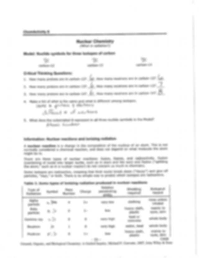 Isotope Notation Chem Worksheet 4 2 together with 2014 Nuclear Chemistry Homework Answers Pdf Chemactivity A Nuclear
