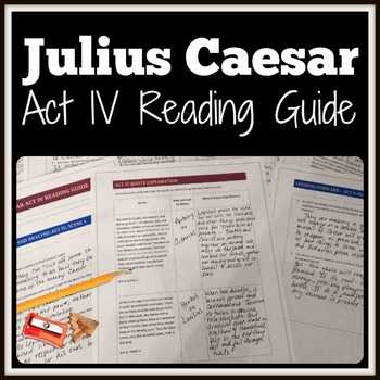 Julius Caesar Vocabulary Act 1 Worksheet Answers as Well as Julius Caesar Act 4 Teaching Resources