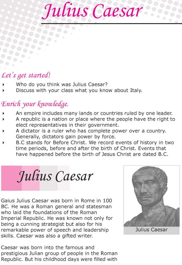 Julius Caesar Vocabulary Act 1 Worksheet Answers with Grade 6 Reading Lesson 12 Biographies Julius Caesar