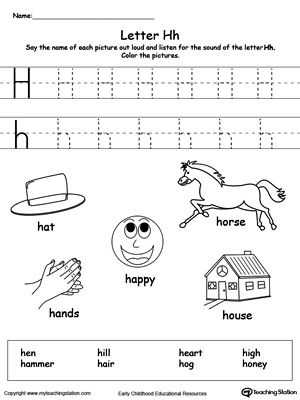 Kindergarten Activities Worksheets and 24 Best Letter H Preschool Activities Images On Pinterest