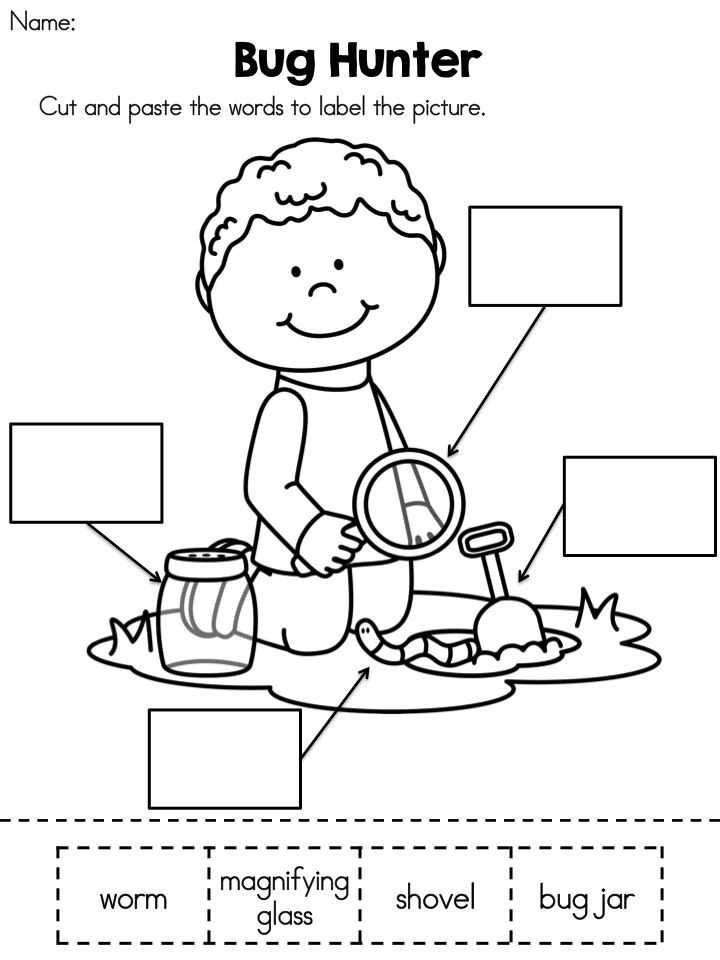 Kindergarten Language Arts Worksheets or Spring Kindergarten Language Arts Worksheets