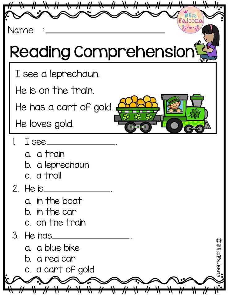 Kindergarten Reading Comprehension Worksheets with March Reading Prehension