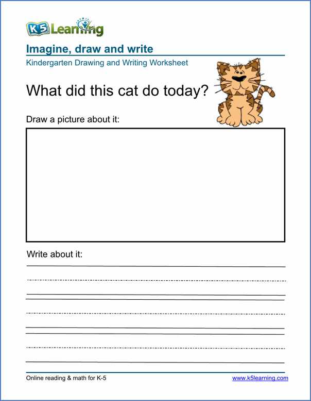 Kindergarten Writing Worksheets Pdf together with Kindergarten Drawing Worksheets Worksheets for All