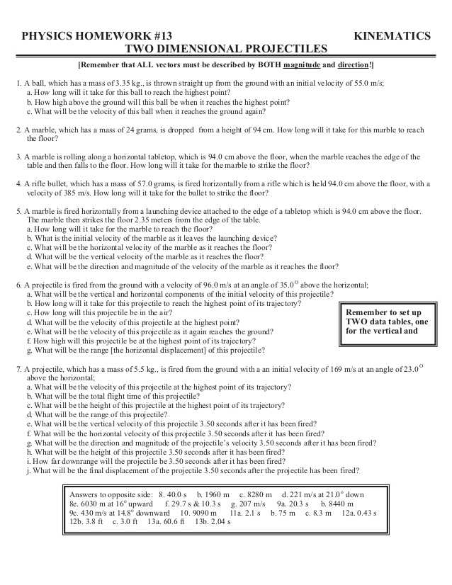 Kinematic Equations Worksheet and Worksheets 49 Unique Projectile Motion Worksheet Hd Wallpaper S