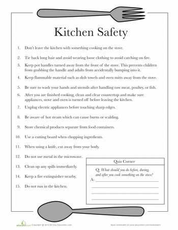 Kitchen Safety Worksheets Also 164 Best Food Science and Recipes Images On Pinterest
