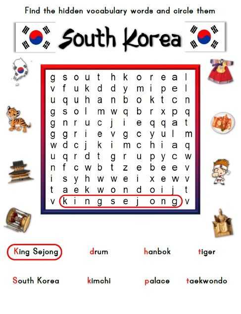 Korean Worksheets for Beginners as Well as Korea Classroom Center Activity Bundle
