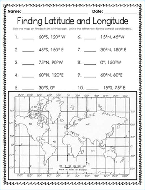 Latitude and Longitude Worksheet Answers Along with Blank World Map Worksheet with Latitude and Longitude