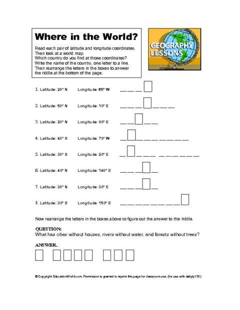 Latitude and Longitude Worksheet Answers with 120 Best Education Images On Pinterest
