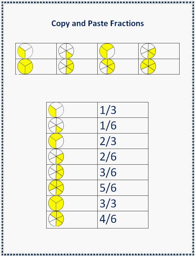 Learning About Fractions Worksheets together with Copy and Paste Fractions Worksheet Education