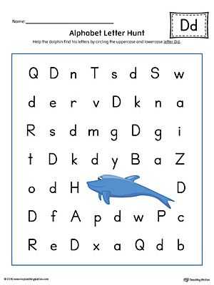 Letter D Preschool Worksheets and Alphabet Letter Hunt Letter D Worksheet Color