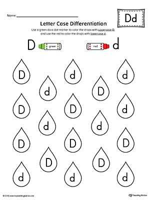 Letter Identification Worksheets together with Letter Case Recognition Worksheet Letter D