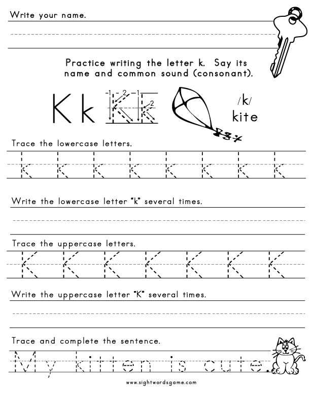 Letter K Worksheets for Kindergarten with Letter K Worksheets Worksheets for All