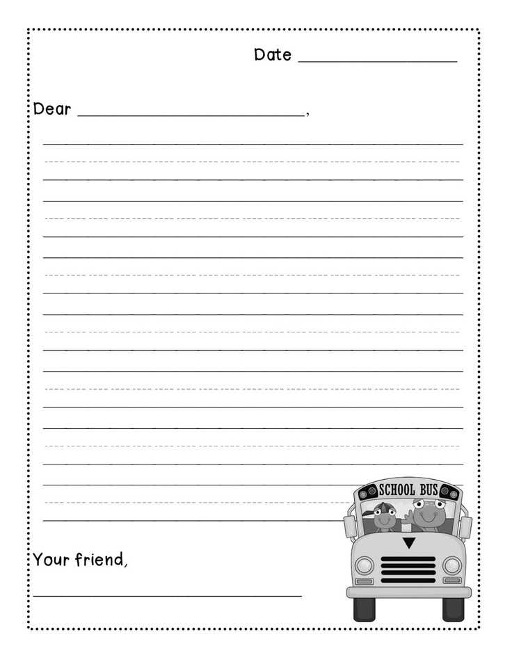Letter Writing Worksheets for Grade 3 or Letter Writing Template for Kids Gdyinglun