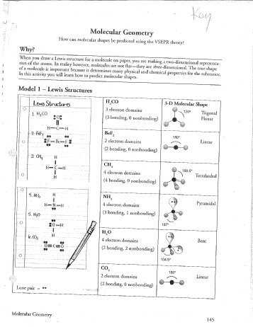 Lewis Structure Worksheet 1 Answer Key as Well as Geometry Worksheets with Answers Worksheets for All