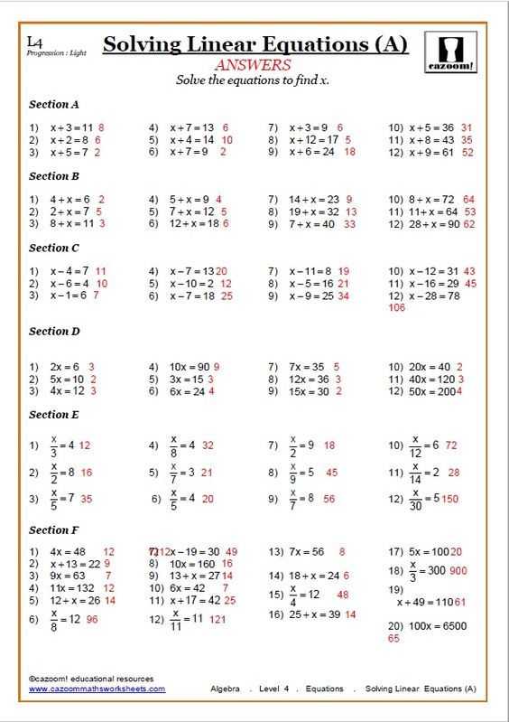 Linear Equations Word Problems Worksheet together with solving Linear Equations Worksheets Pdf