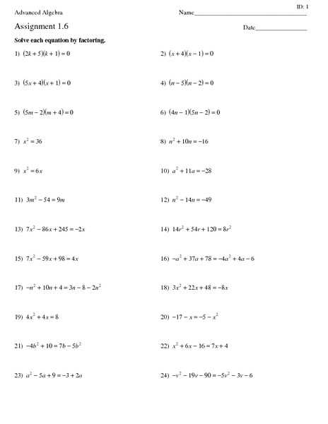 Linear Quadratic Systems Worksheet 1 with Quadratic Equation Problems Worksheet Kidz Activities