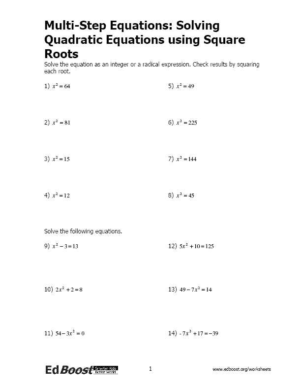 Linear Quadratic Systems Worksheet 1 with solving Quadratic Equations Worksheet Answers Worksheets for All
