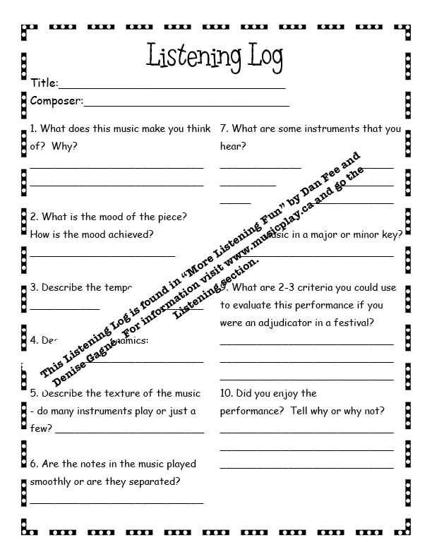Listening Activity Worksheets and 1225 Best Listening Images On Pinterest