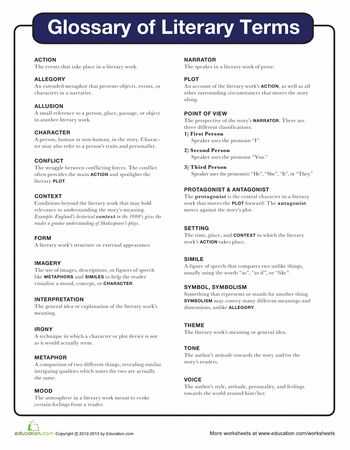 Literary Elements Review Worksheet with 48 Best La Literary Terms and Devices Images On Pinterest