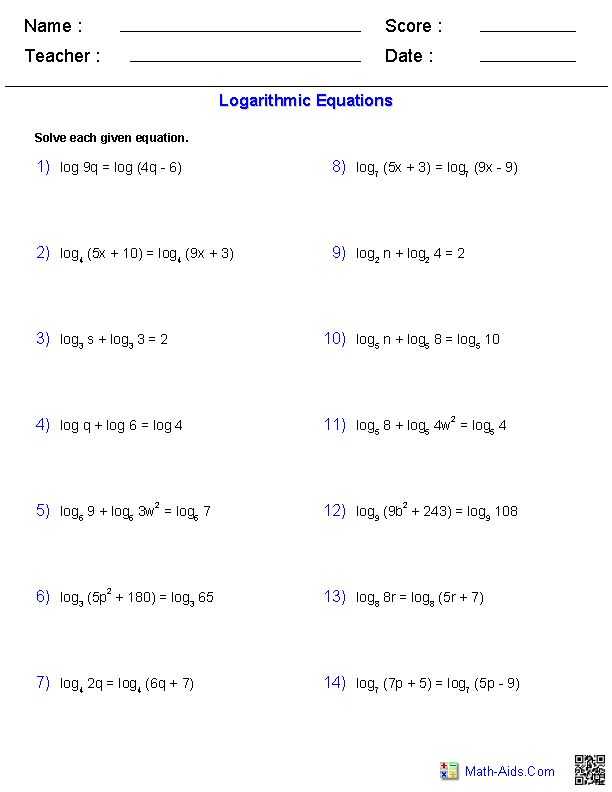 Logarithmic Equations Worksheet with Answers Along with 50 Best Math Log Et Expo Images On Pinterest