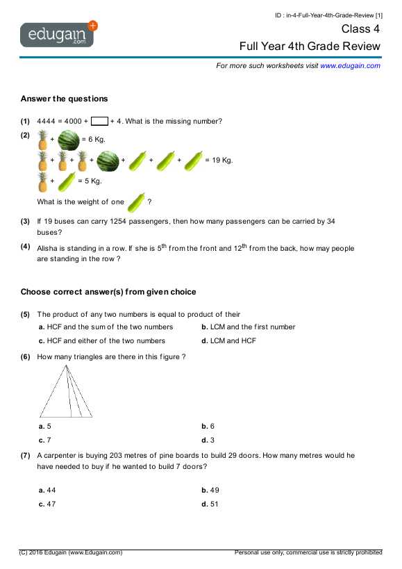 Logical Reasoning Worksheets for Grade 3 Along with Class 4 Math Worksheets and Problems Full Year 4th Grade Review