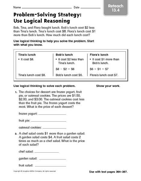 Logical Reasoning Worksheets for Grade 3 or Logical Reasoning Worksheets the Best Worksheets Image Collection