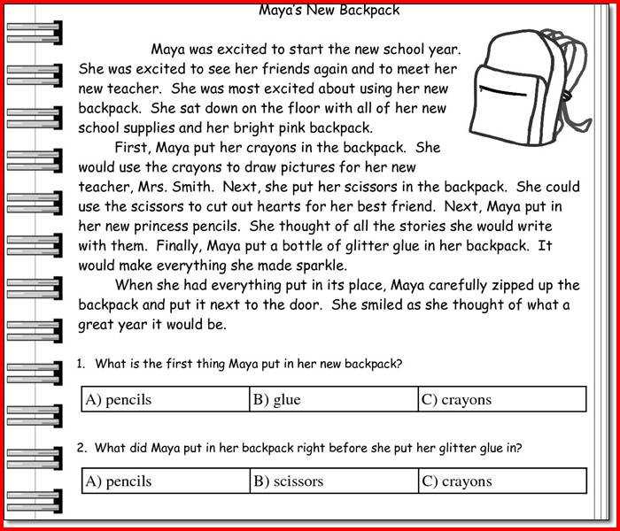 Main Idea Multiple Choice Worksheets and 3rd Grade Reading Sheets to Print Worksheets for All
