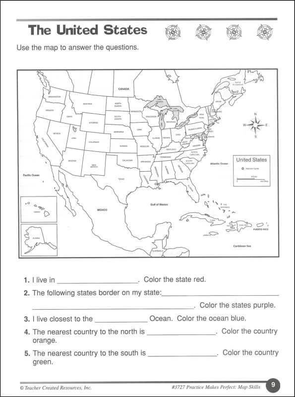 Map Skills Worksheets Middle School Along with Free Map Skills Worksheet Worksheets for All