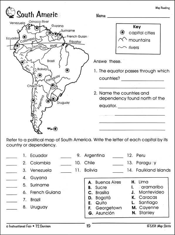 Map Skills Worksheets Middle School or Basic Map Skills Worksheets Worksheets for All