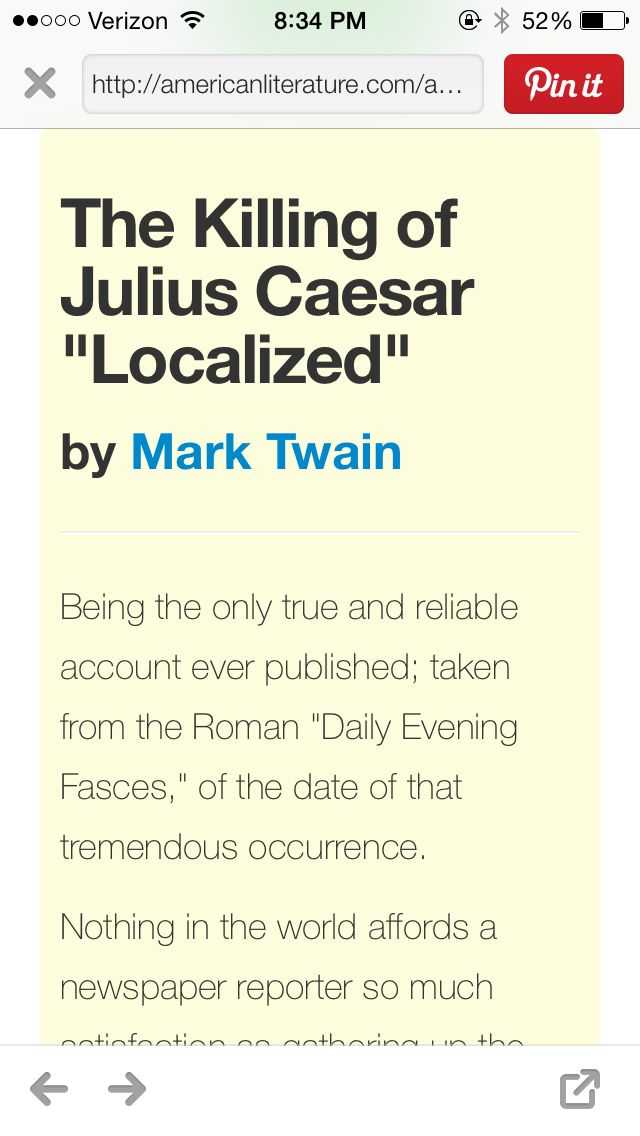 Mark Twain Worksheets Also Mark Twain S "report" On the Murder Of Julius Caesar