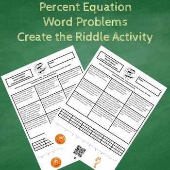 Markups and Markdowns Word Problems Matching Worksheet Answers or Percent Equation Teaching Resources