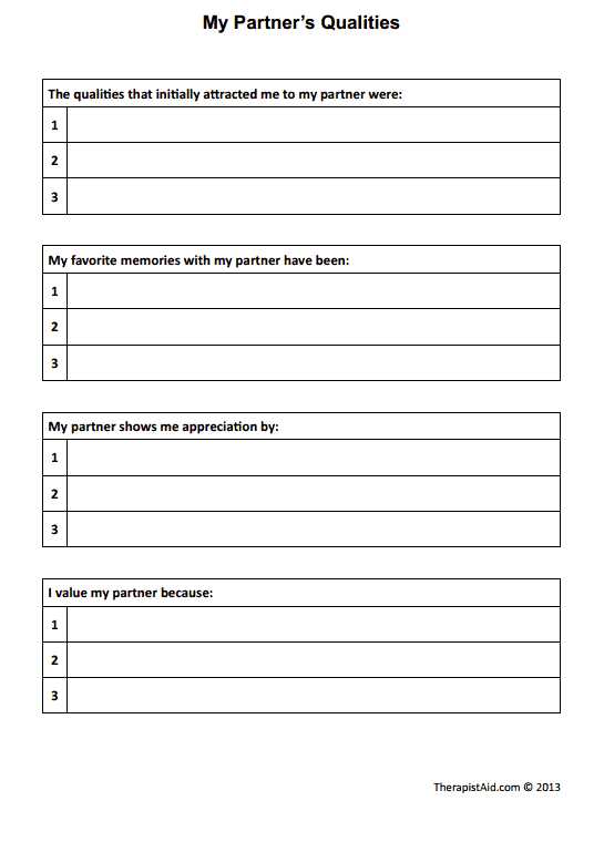 Marriage Counseling Worksheets or This Worksheet is Designed to Be Used In Couples Counseling to