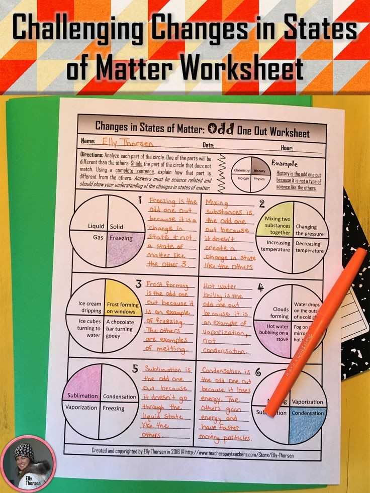 Matter Properties and Changes Worksheet Answers as Well as Physical and Chemical Changes and Properties Matter Worksheet