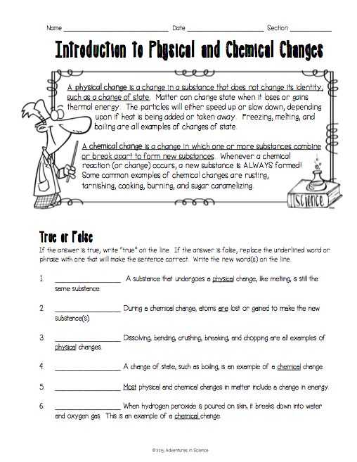 Matter Properties and Changes Worksheet Answers with 80 Best Physical & Chemical Changes Images On Pinterest