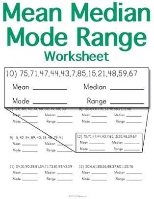 Mean Median Mode Range Worksheets with Answers and Worksheets 47 Unique Mean Median Mode Worksheets High Definition