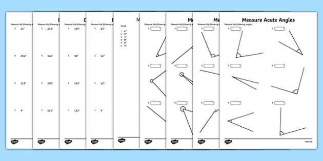 Measuring Angles with A Protractor Worksheet and Draw and Measure Angles Maths Mastery Worksheet Pack Year 5