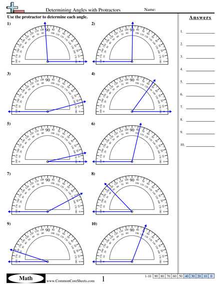 Measuring Angles with A Protractor Worksheet together with Angles In Circles Worksheet Worksheets for All
