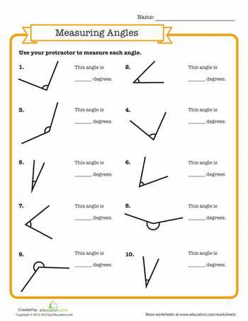 Measuring Angles Worksheet Answer Key and 89 Best Geometry Images On Pinterest