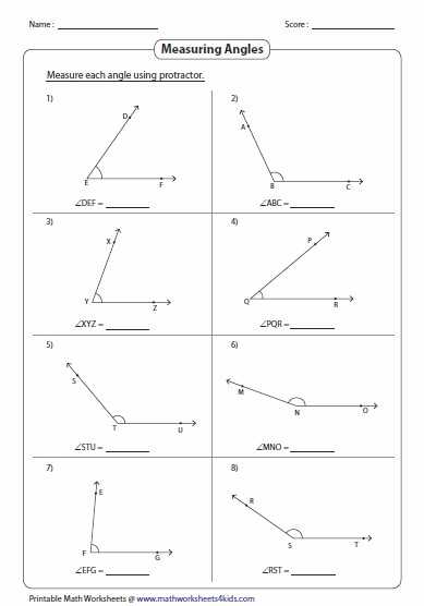 Measuring Angles Worksheet Answer Key as Well as 25 Beautiful Measuring Angles with A Protractor Worksheet