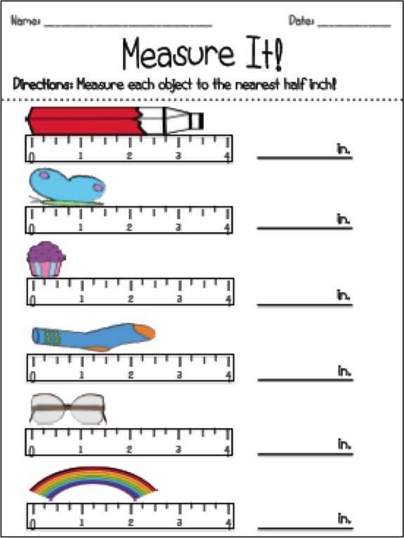 Measuring to the Nearest 1 4 Inch Worksheet Also 219 Best Math Images On Pinterest