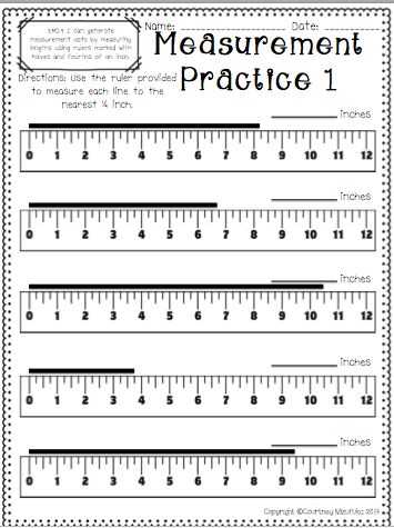 Measuring to the Nearest 1 4 Inch Worksheet and Math Measuring Worksheets the Converting Between U S Inches Feet