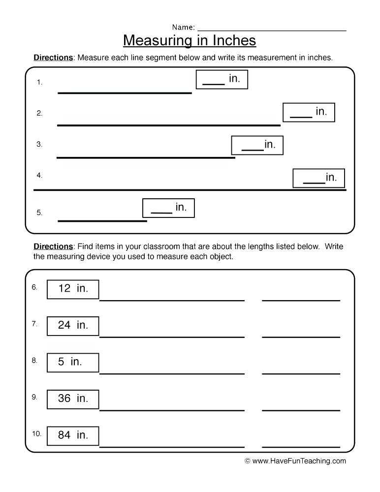 Measuring to the Nearest 1 4 Inch Worksheet and Measuring Length Worksheets – Rodyo