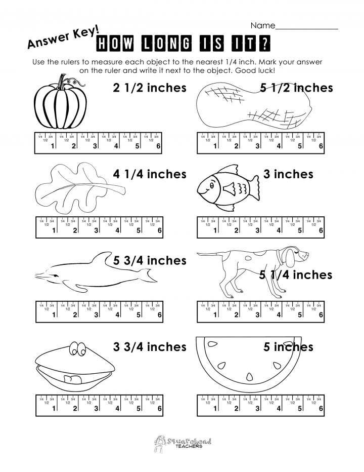 Measuring to the Nearest 1 4 Inch Worksheet together with Mathheets Measurement for Kindergarten Measuring Length How to Use