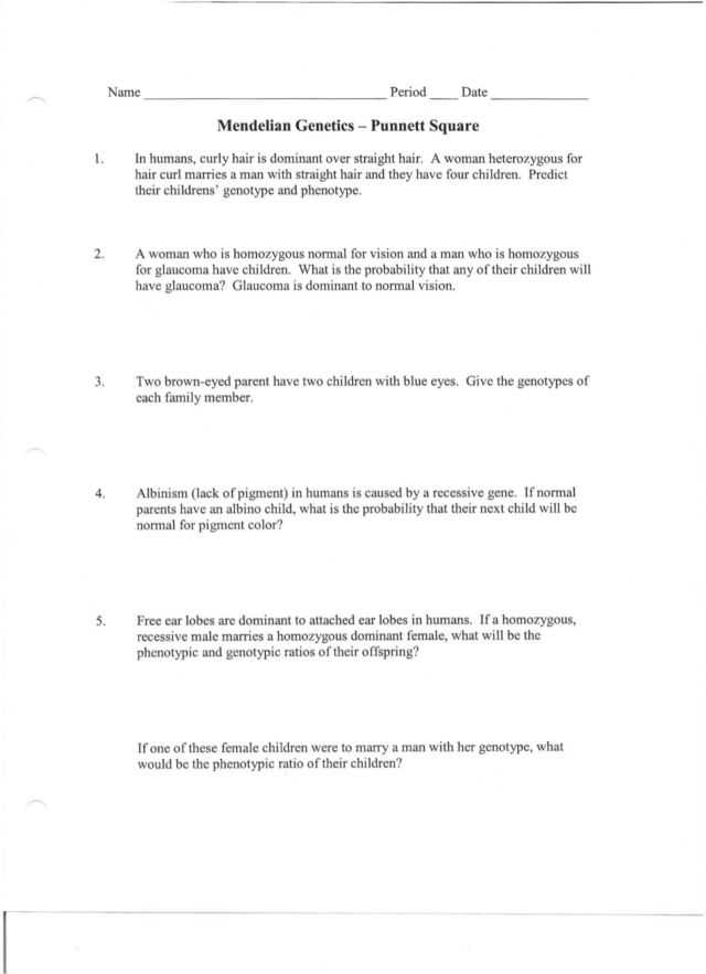 Mendelian Genetics Worksheet Answer Key with Section 11 3 Exploring Mendelian Genetics Worksheet Answers Image