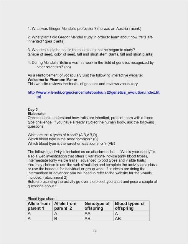Mendelian Genetics Worksheet or Section 11 3 Exploring Mendelian Genetics Worksheet Answers Image