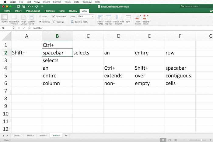 Menu Engineering Worksheet Excel Along with 10 Incredibly Useful Excel Keyboard Shortcuts