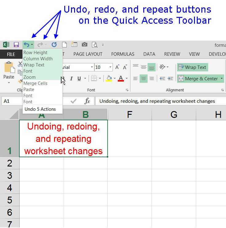 Merge Worksheets In Excel Also Using Undo Redo and Repeat In Excel