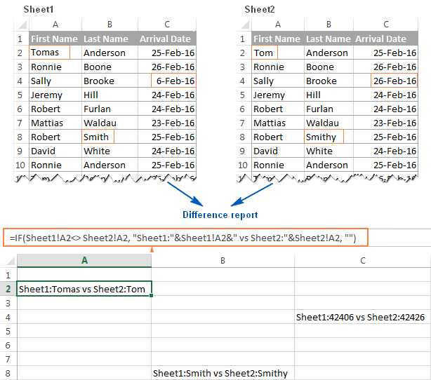 Merge Worksheets In Excel or How to Pare Two Excel Files or Sheets for Differences